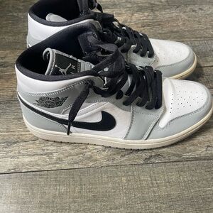 Jordan Black and Gray High-Top Sneakers size 9 in Women’s